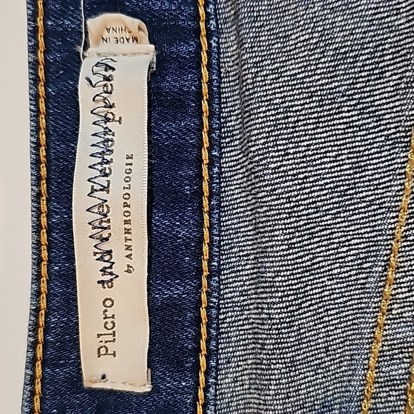 Pilcro And The Letterpress Bermuda Short Mid-Rise Slim Blue Jean Cutoff Cuff 28 - Picture 5 of 10
